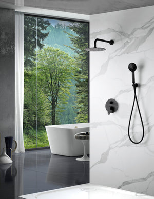 Matte Black Single Lever Built-in Shower Set, view 3