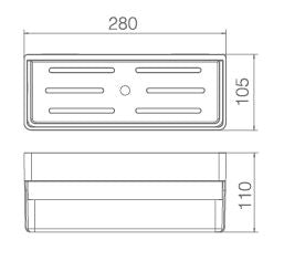 Matte White Soap Dish Modern Bathroom Accessory, view 4