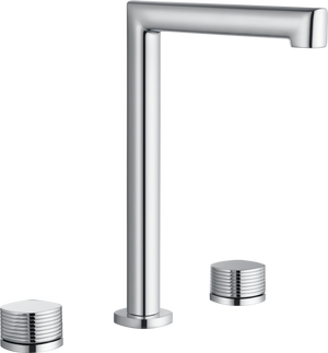 Firenze Chrome Tall Spout Countertop Two Handle Basin Mixer, main product view