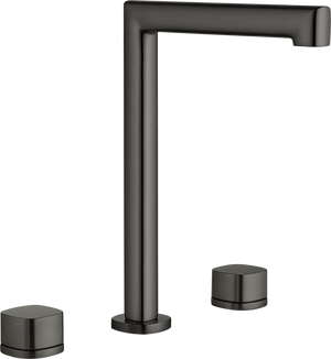 Toscana Black Gun Metal Tall Spout Countertop Two Handle Basin Mixer, main product view