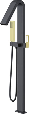 Grifo De Bañera Exenta Suecia Negro Oro Brillo