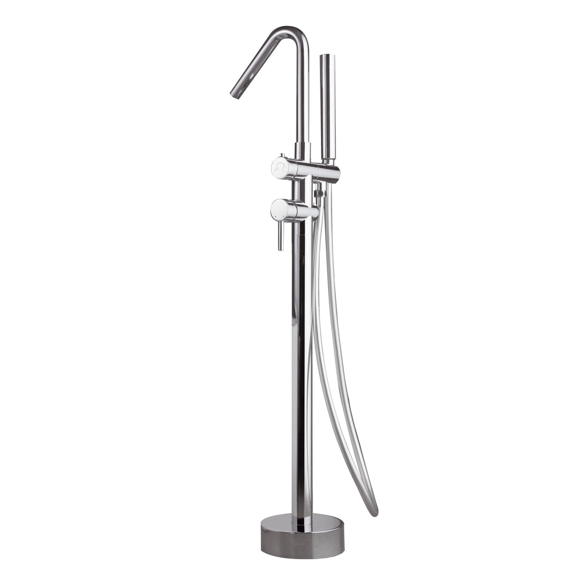 Freestanding Single Lever Bathtub Faucet Chrome, view 3