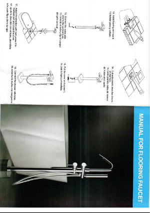 Brushed Rose Gold Freestanding Bathtub Faucet Single Lever, view 5