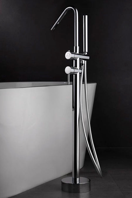 Freestanding Single Lever Bathtub Faucet Chrome, view 2