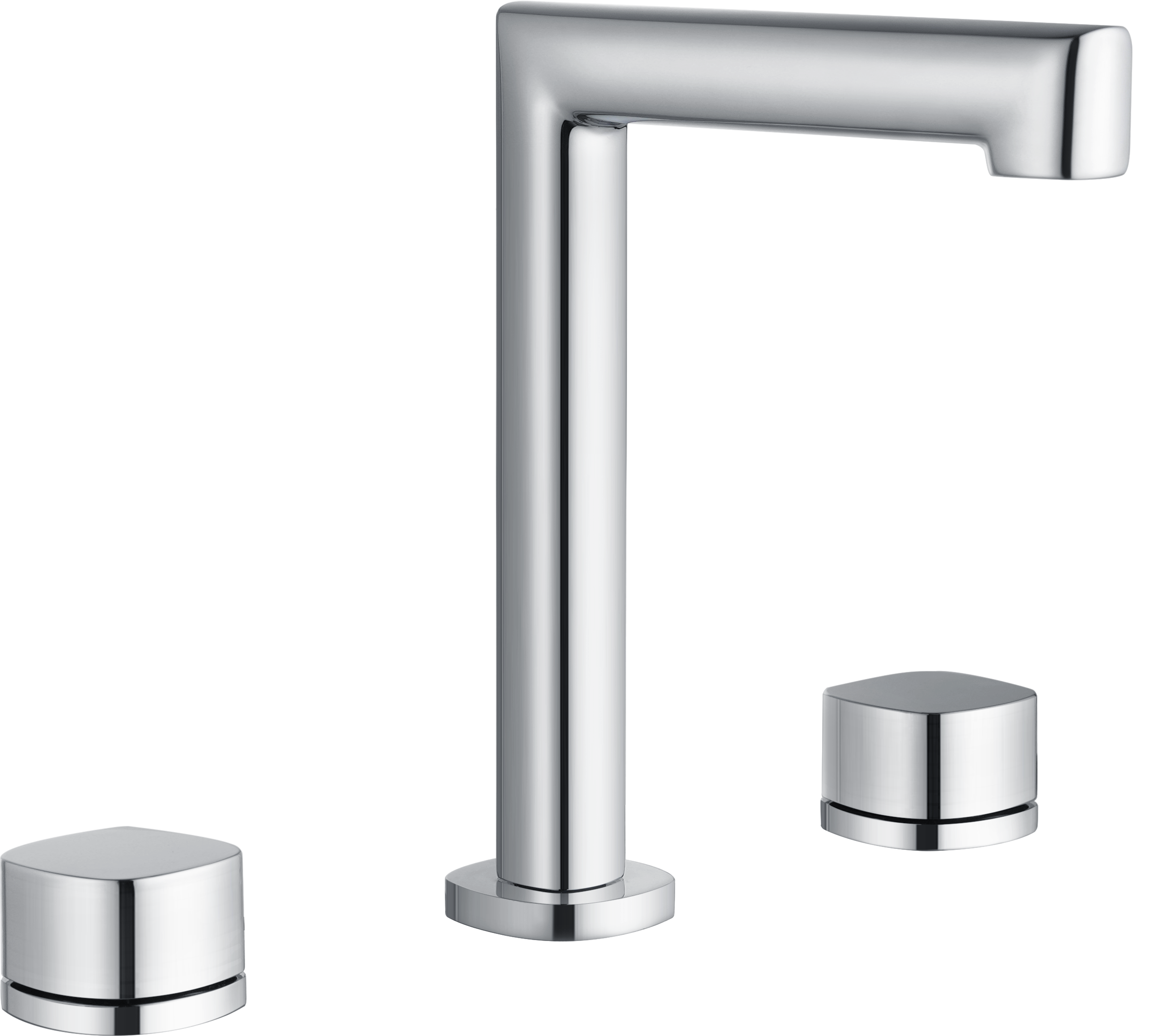 Toscana Chrome Low Spout Countertop Two Handle Basin Mixer, main product view