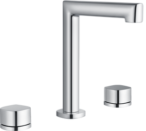 Toscana Chrome Low Spout Countertop Two Handle Basin Mixer, main product view