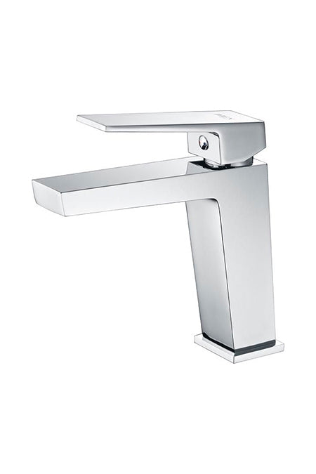 Chrome Single Lever Sink Faucet Modern Minimalist Design, view 2