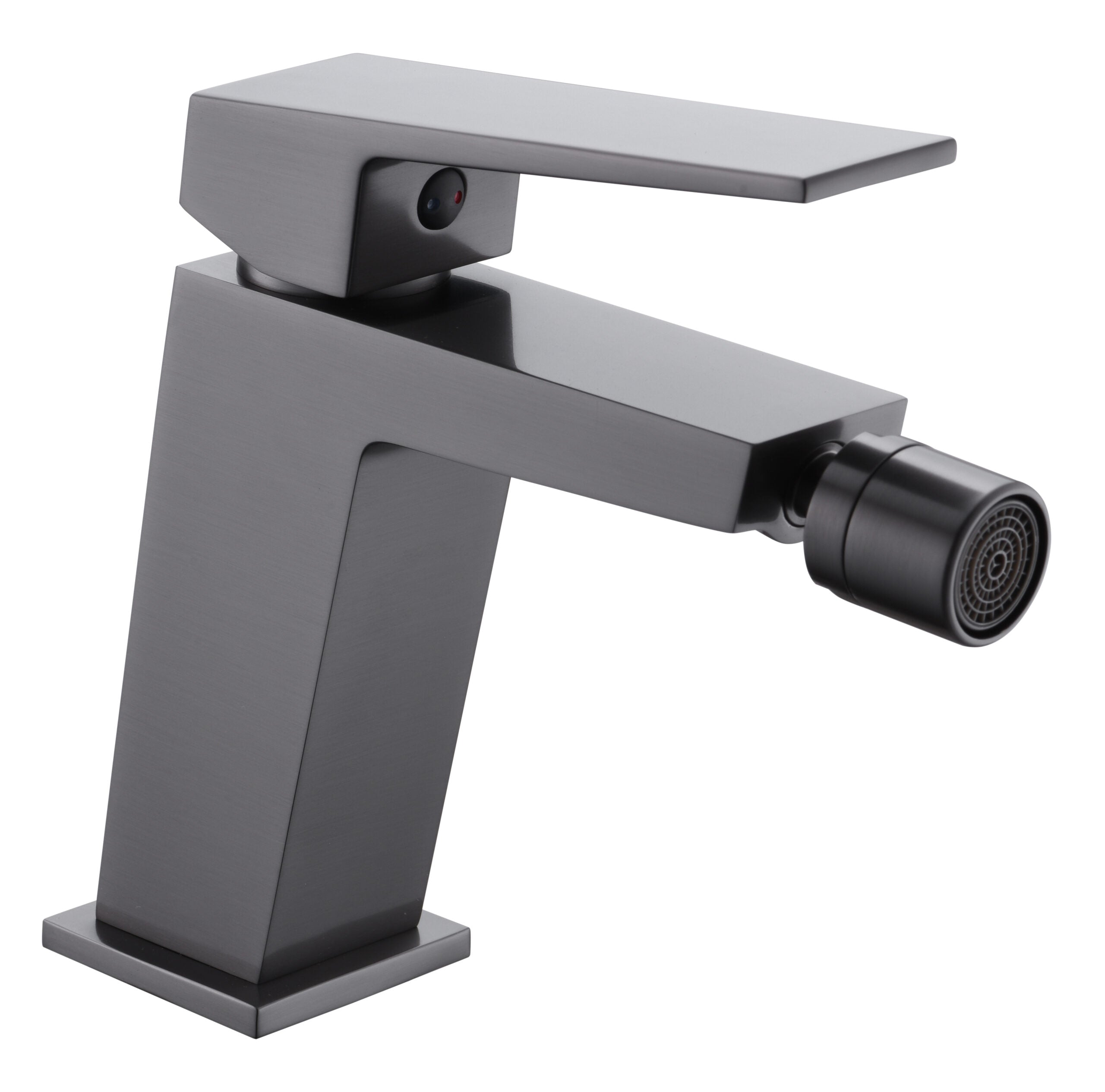 Black Gun Metal Single Lever Bidet Mixer Contemporary Design, view 2