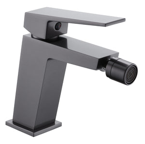Black Gun Metal Single Lever Bidet Mixer Contemporary Design, view 2