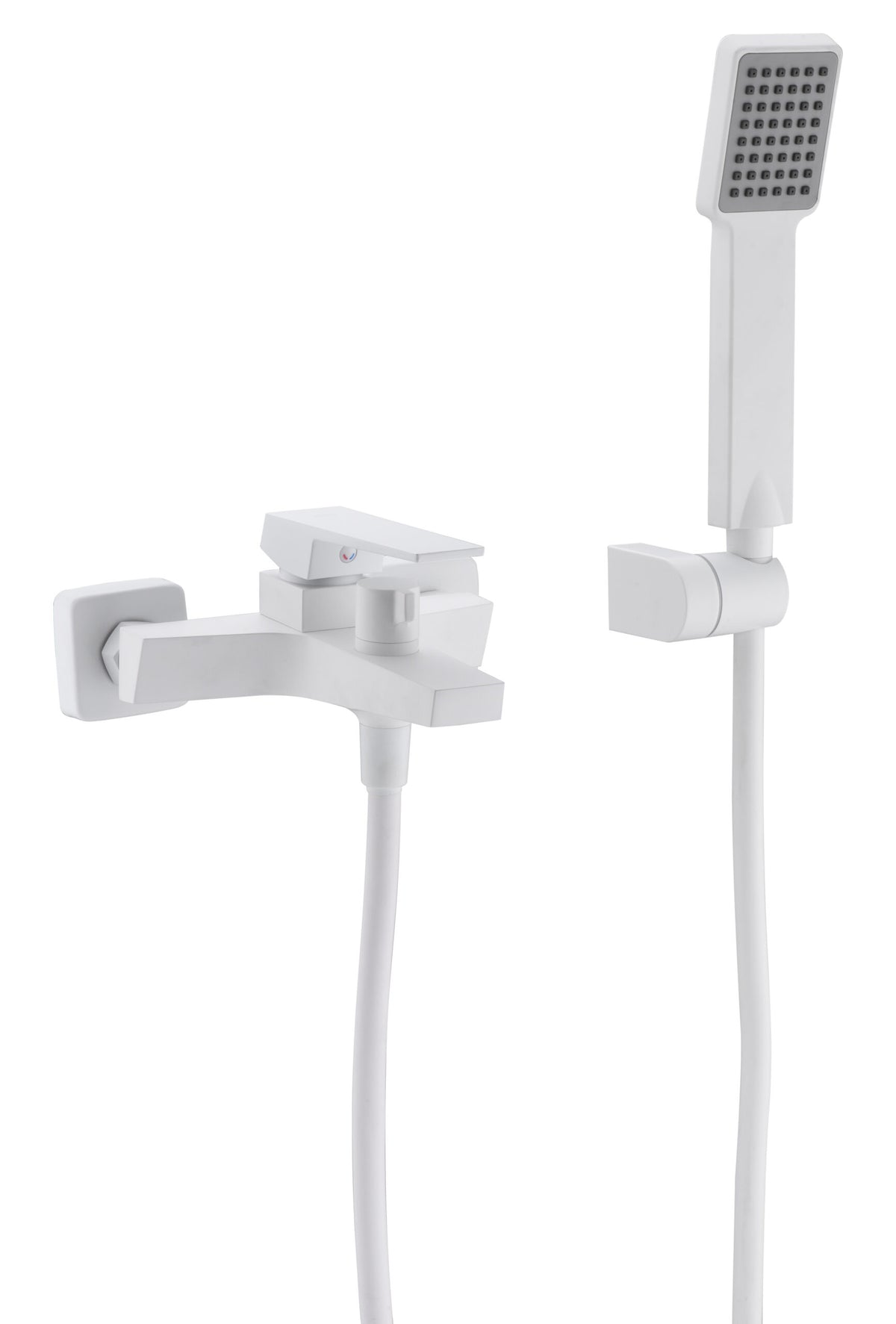 Matte White Single-Lever Bath Shower Kit, view 2