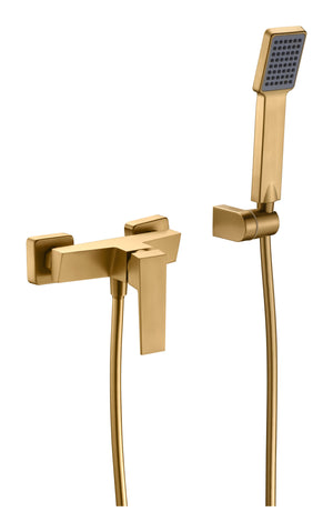 Chrome Single Handle Shower Set Modern Minimalist Design, view 7