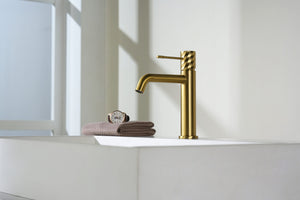 Bless Brushed Gold Single Lever Basin Mixer, view 2