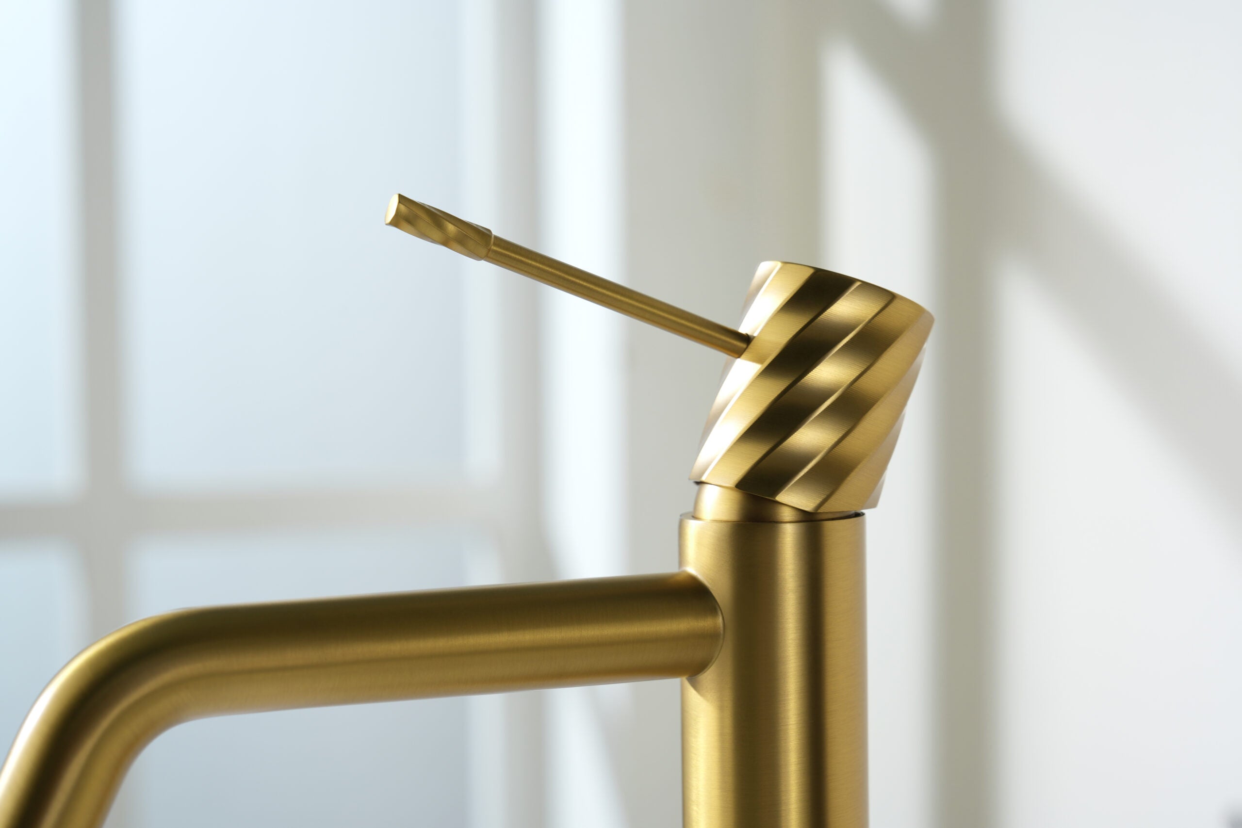 Bless Brushed Gold Single Lever Basin Mixer, view 3