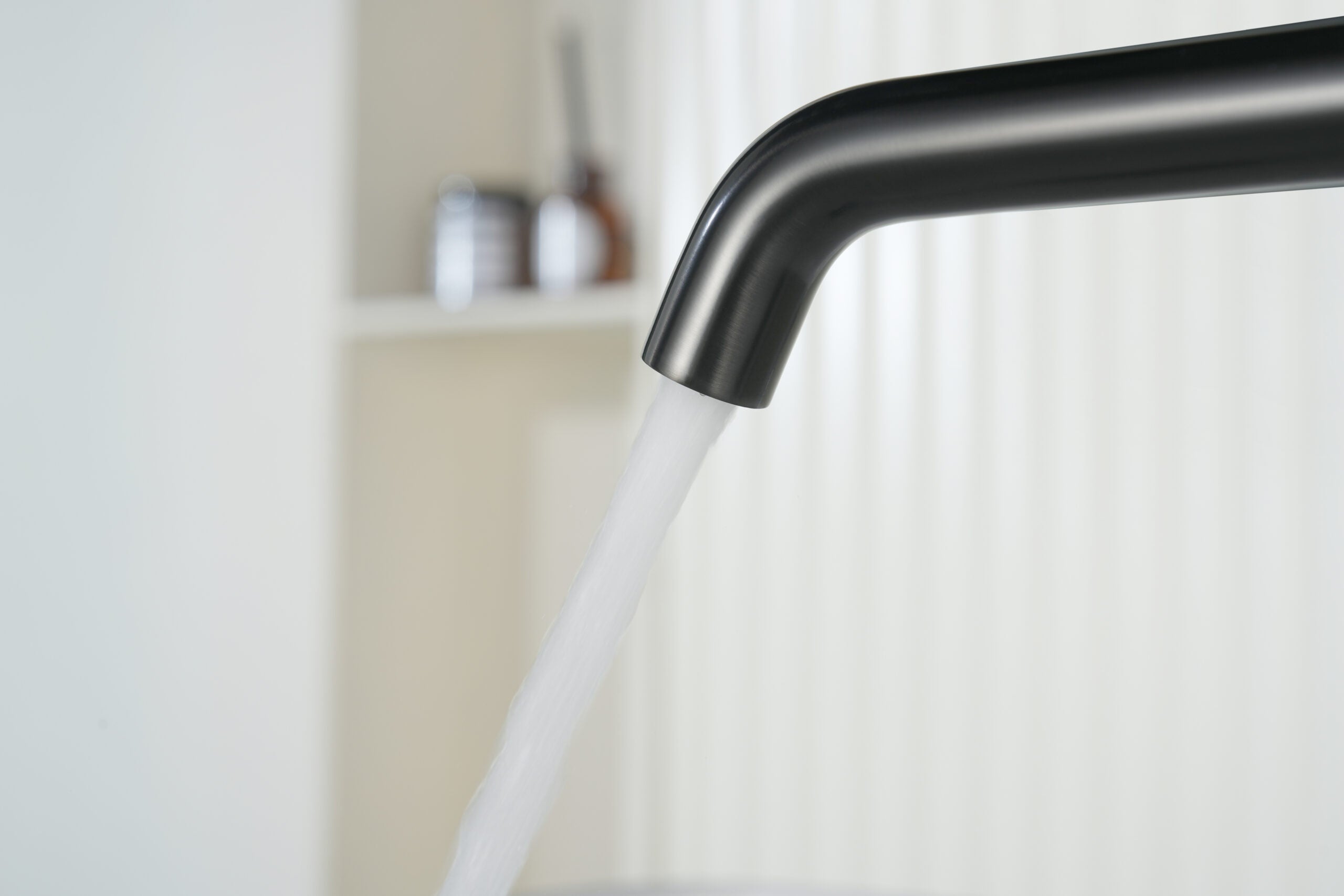 Bless Black Gun Metal Tall Single Lever Basin Mixer, view 4