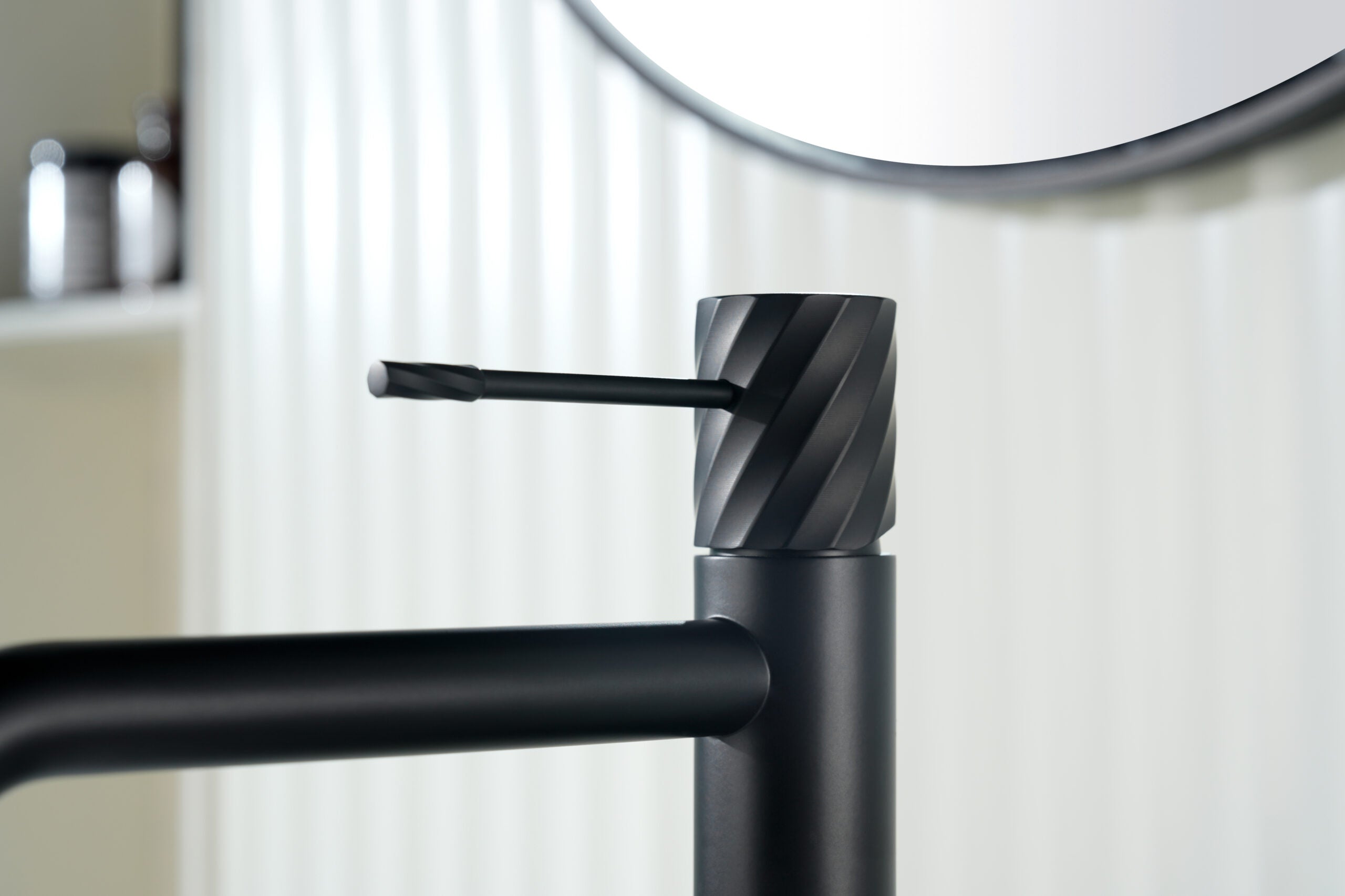 Bless Matte Black Tall Single Lever Basin Mixer, view 3