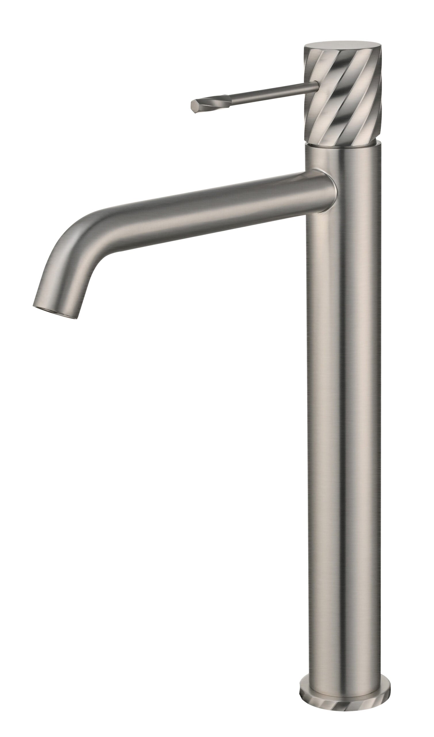 Bless Brushed Nickel Tall Single Lever Basin Mixer, main product view