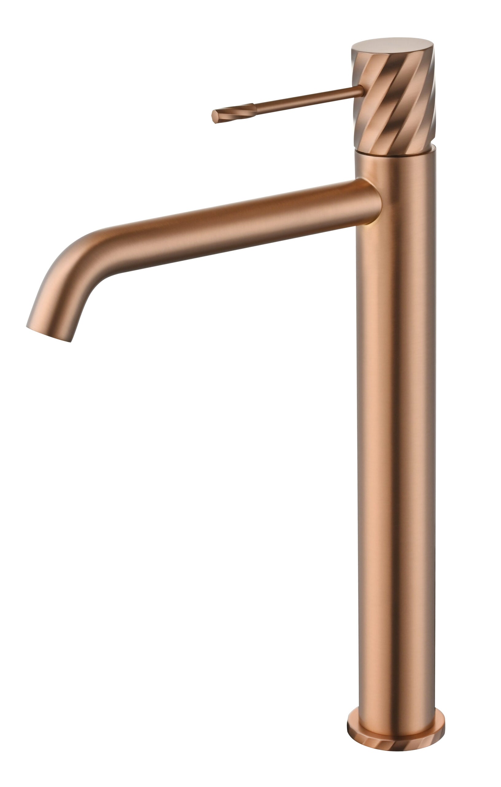 Bless Brushed Rose Gold Tall Single Lever Basin Mixer, main product view