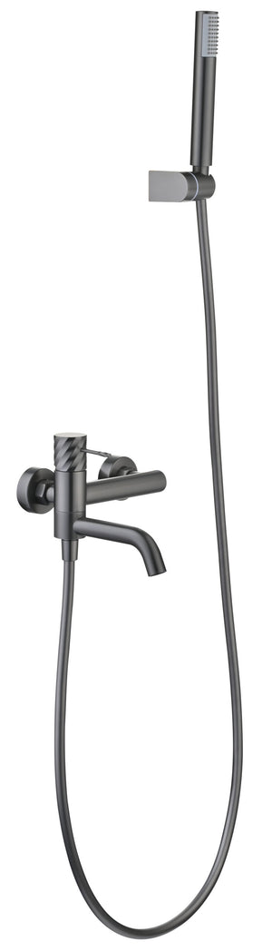 Bless Black Gun Metal Single Lever Bath and Shower Kit, main product view