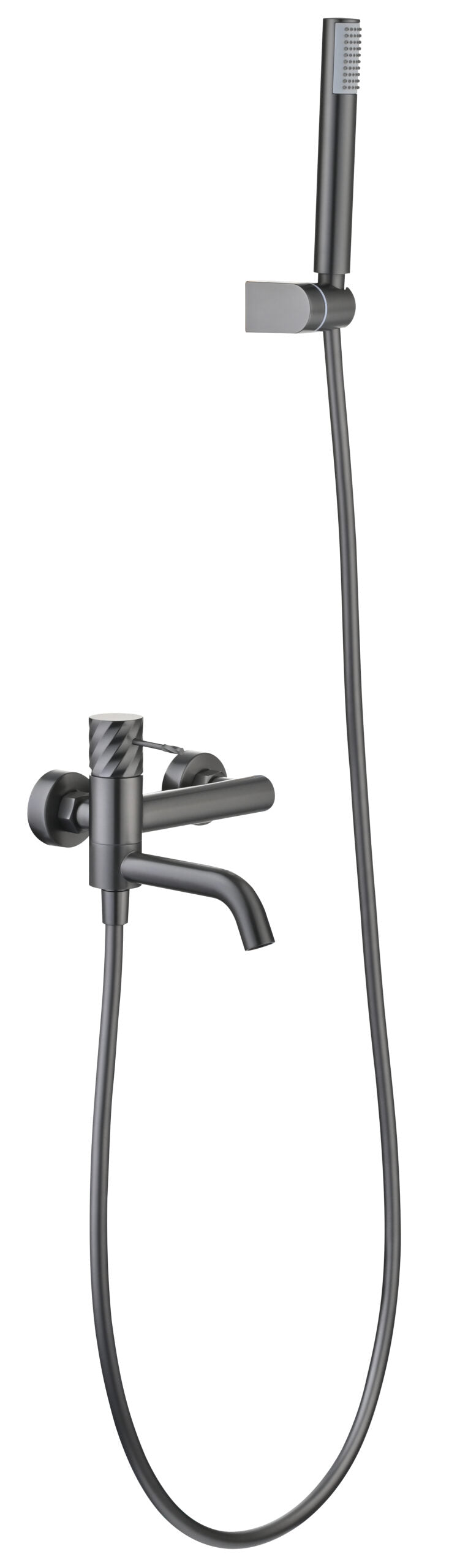 Bless Black Gun Metal Single Lever Bath and Shower Kit, main product view