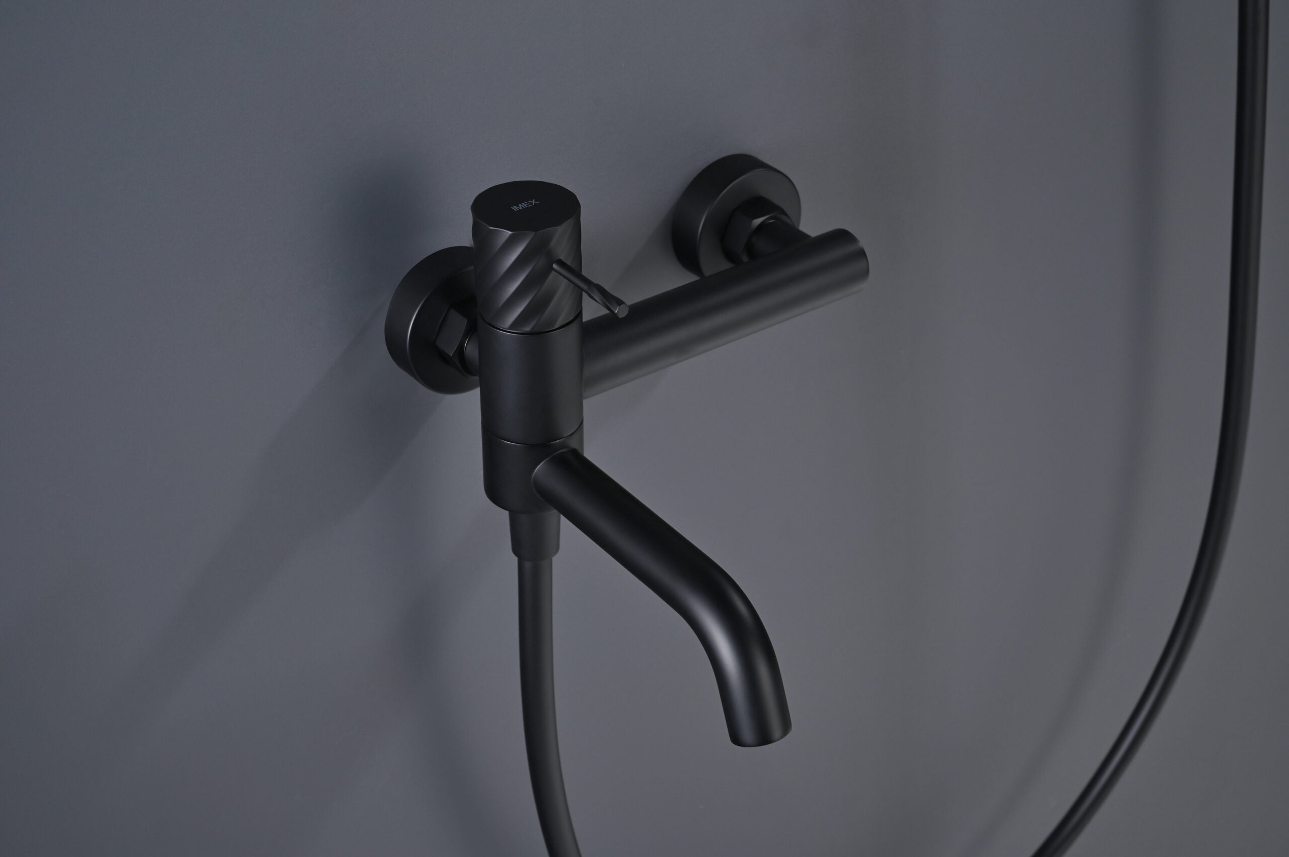 Bless Matte Black Single Lever Bath and Shower Kit, view 4