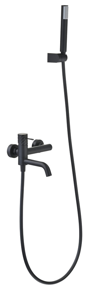 Bless Matte Black Single Lever Bath and Shower Kit, main product view