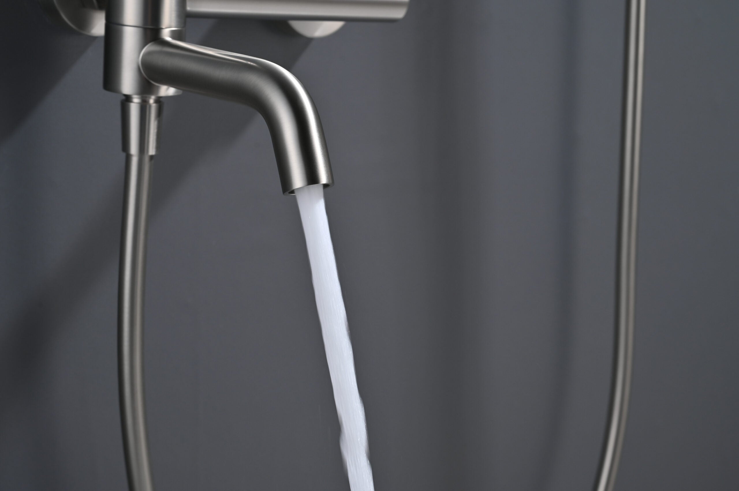 Bless Brushed Nickel Single Lever Bath and Shower Kit, view 4