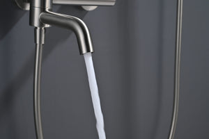 Bless Brushed Nickel Single Lever Bath and Shower Kit, view 4