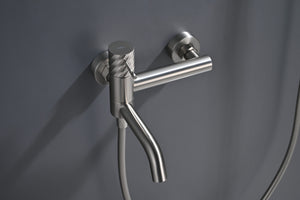 Bless Brushed Nickel Single Lever Bath and Shower Kit, view 3