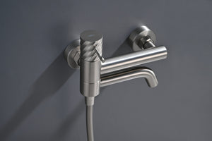 Bless Brushed Nickel Single Lever Bath and Shower Kit, view 2