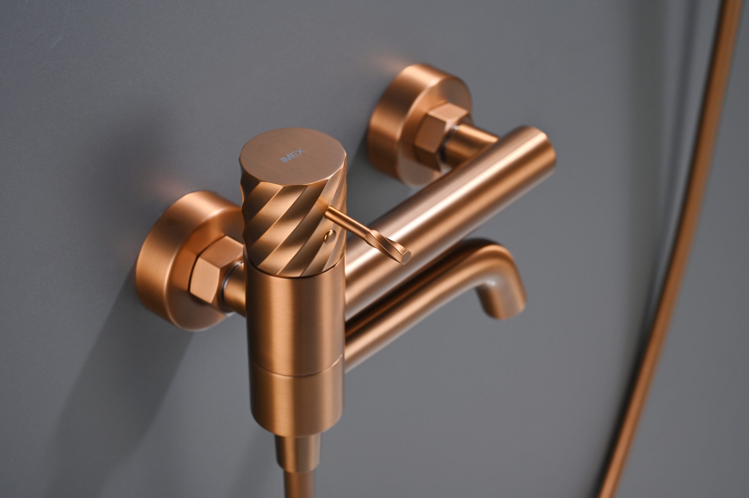 Bless Brushed Rose Gold Single Lever Bath and Shower Kit, view 2