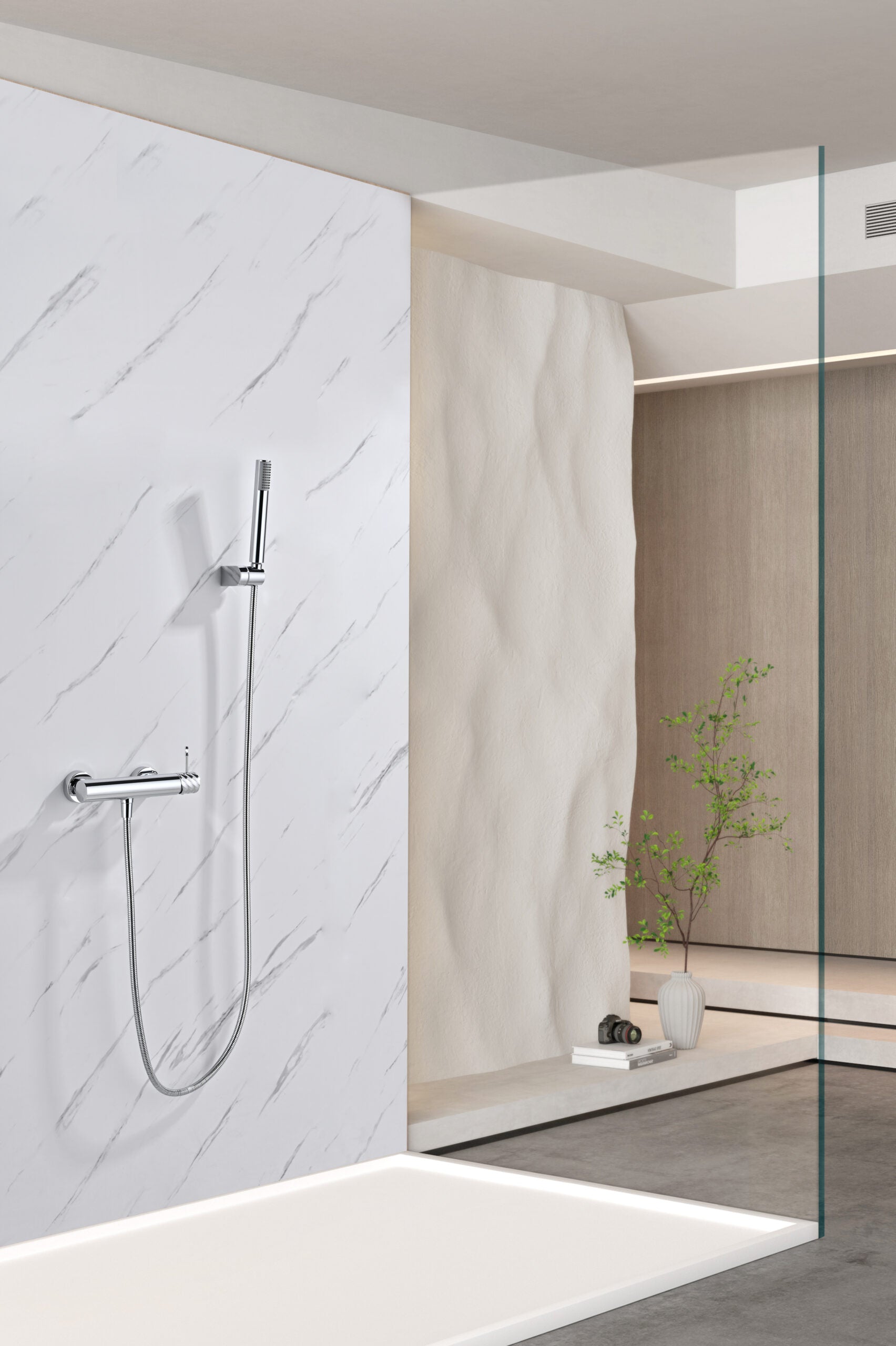 Bless Chrome Single Lever Shower Kit, view 3