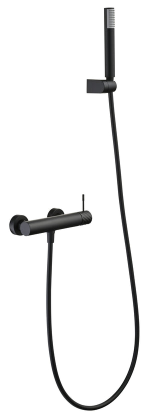 Bless Matte Black Single Lever Shower Kit, main product view