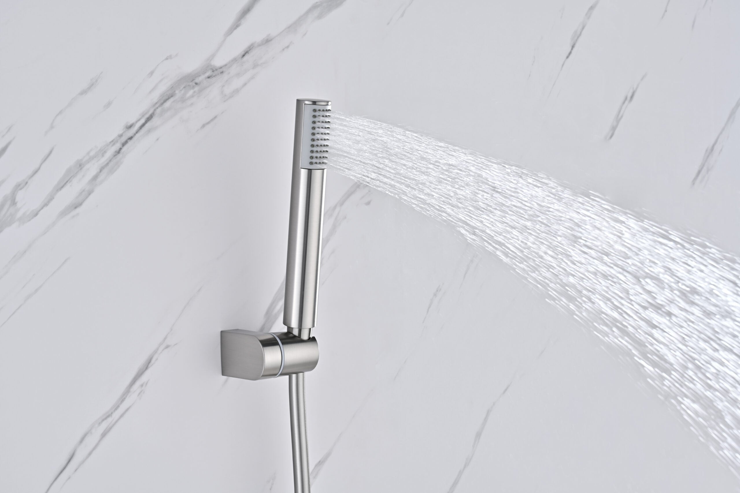 Bless Brushed Nickel Single Lever Shower Kit, view 4