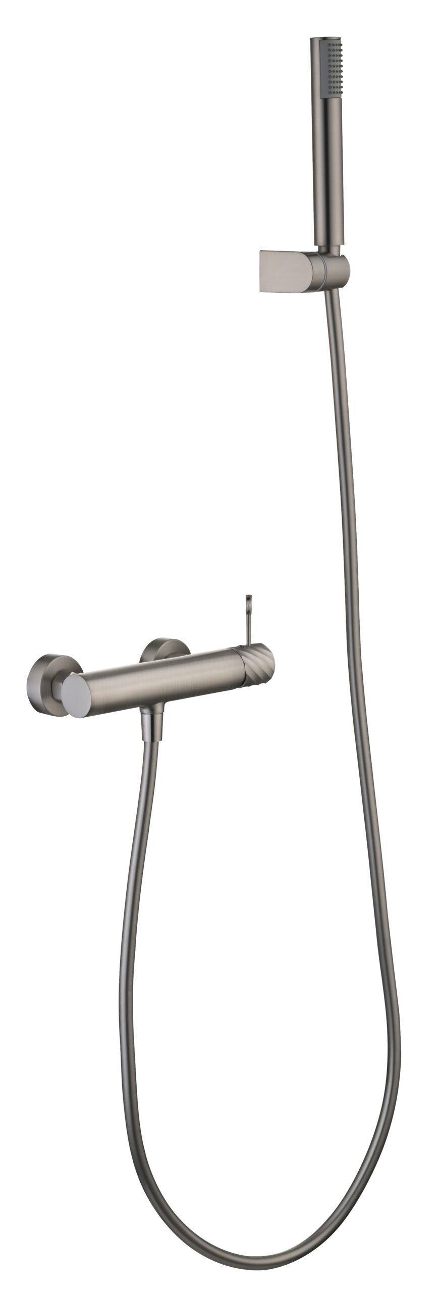 Bless Brushed Nickel Single Lever Shower Kit, main product view