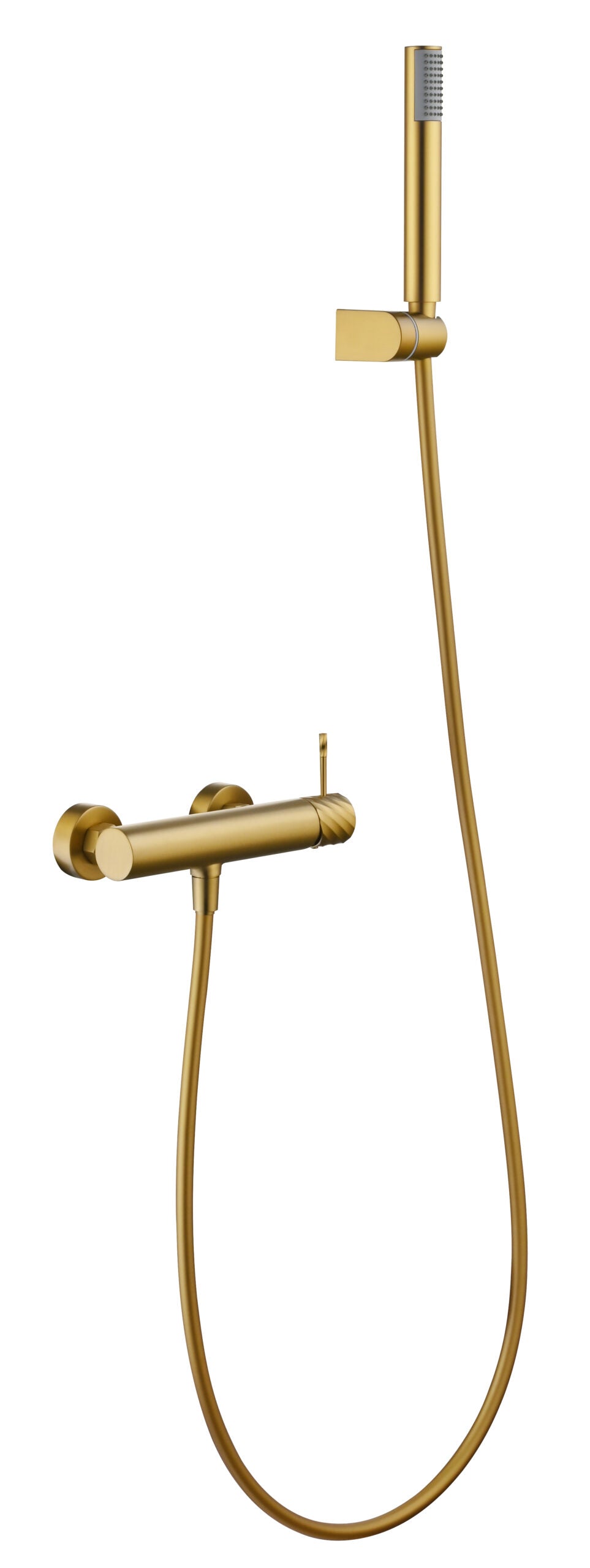 Bless Brushed Gold Single Lever Shower Kit, main product view