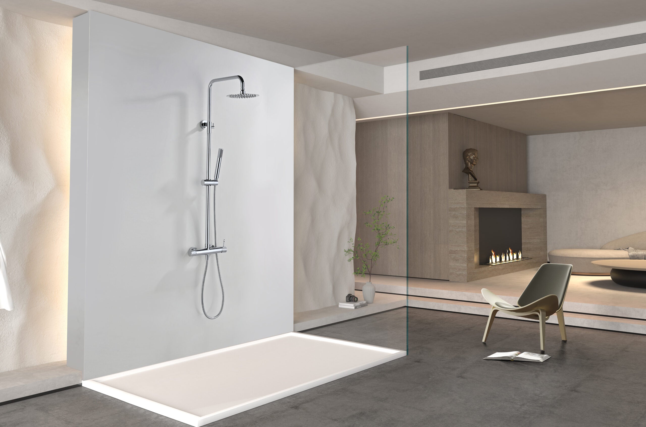 Bless Chrome Single Lever Shower Set, view 3