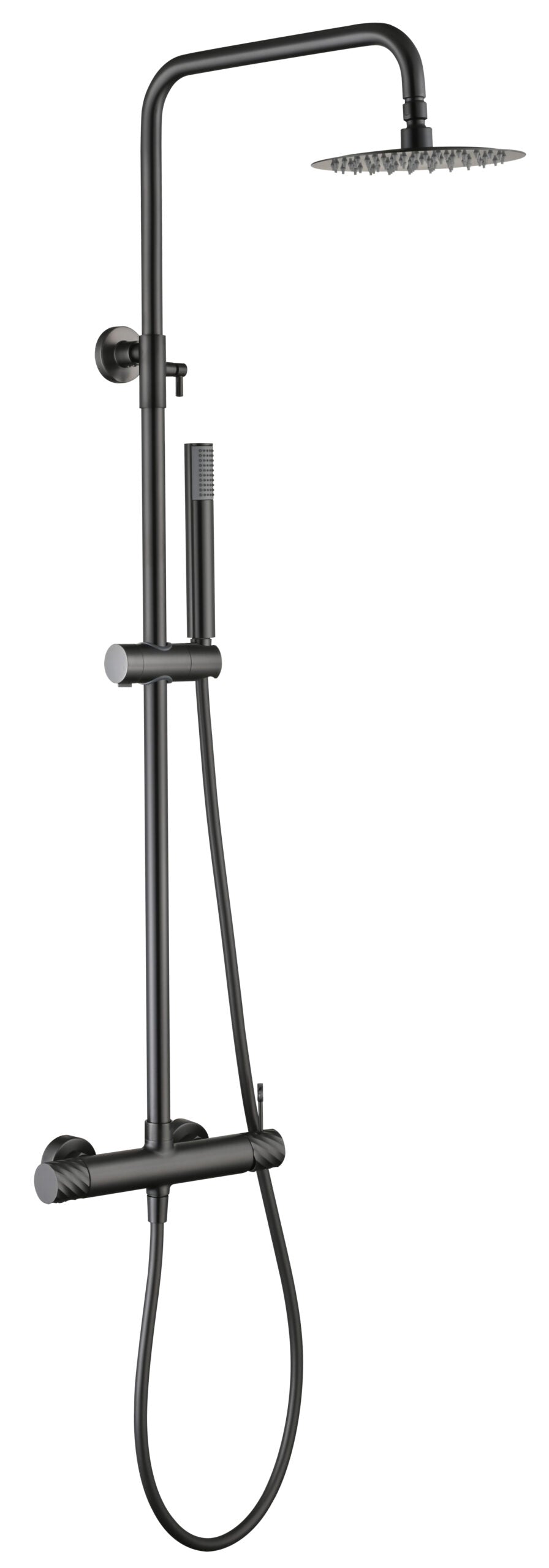 Bless Black Gun Metal Single Lever Shower Set, main product view