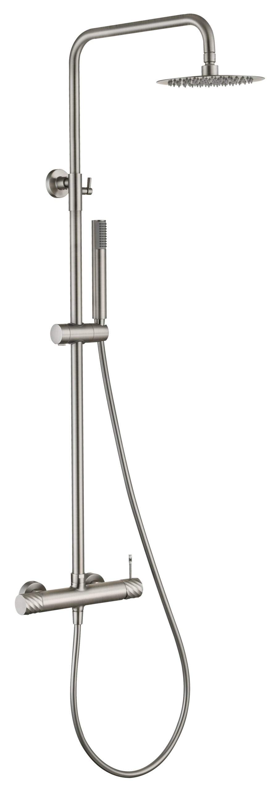 Bless Brushed Nickel Single Lever Shower Set, main product view