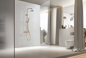 Bless Brushed Gold Single Lever Shower Set, view 2