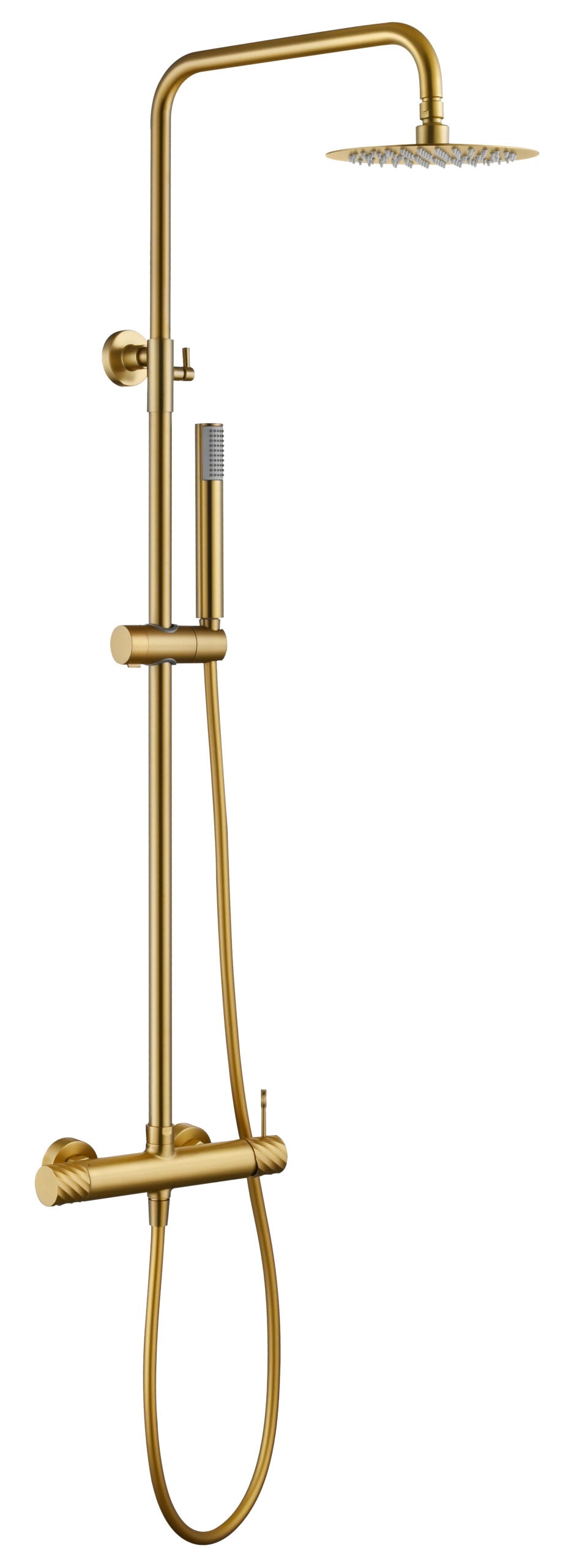 Bless Brushed Gold Single Lever Shower Set, main product view