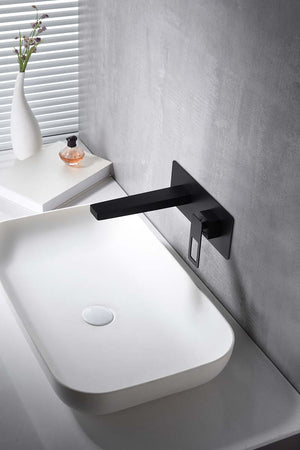 Matte Black Built-in Sink Mixer Single Lever Faucet, view 3