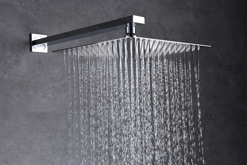 Chrome Single Handle Recessed Shower Set Sweden Series, detail view