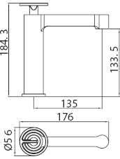 Chrome Single Lever Sink Mixer Modern Bathroom Faucet, view 4