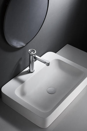 Chrome Single Lever Sink Mixer Modern Bathroom Faucet, view 6