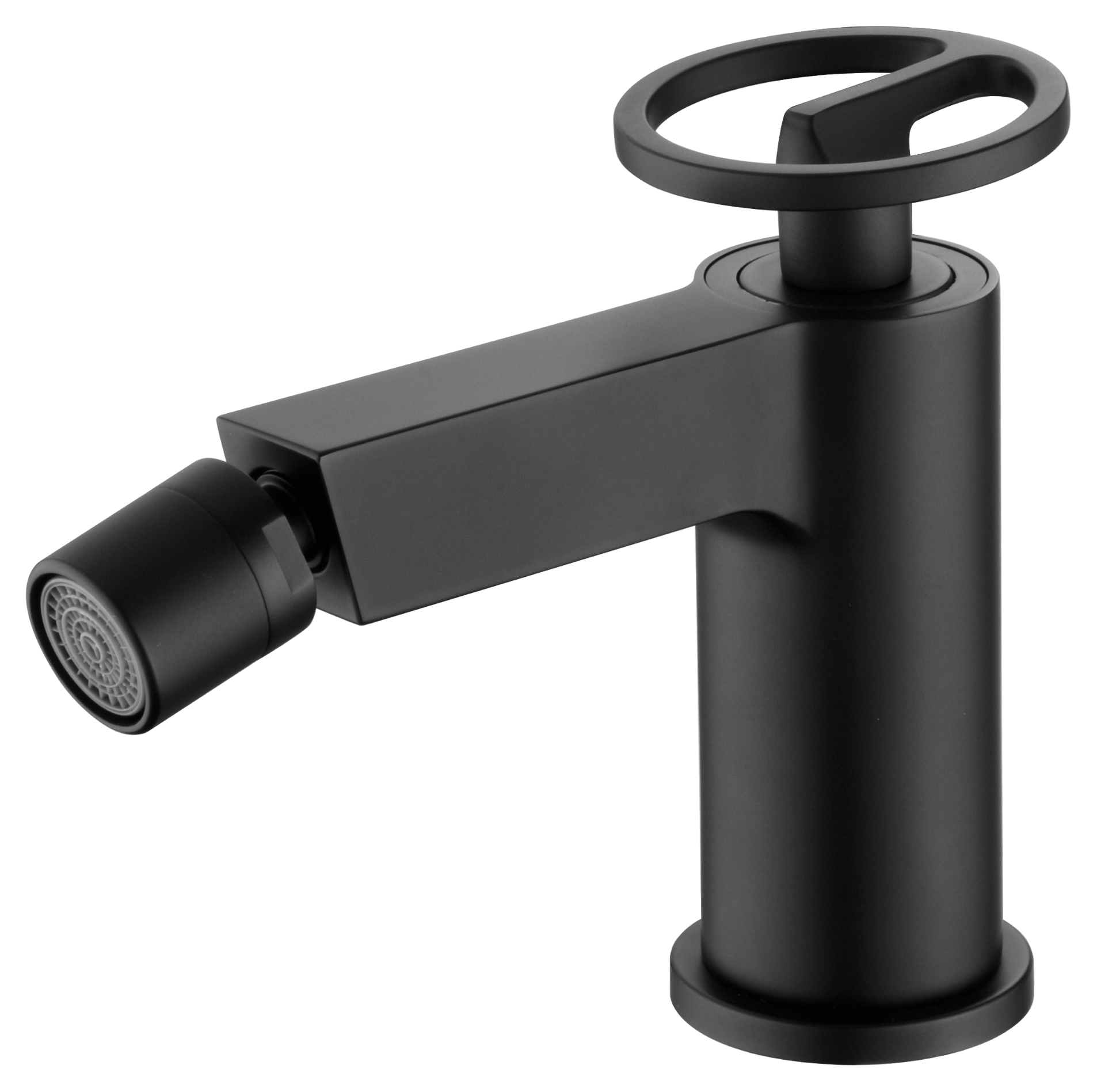 Matte Black Bidet Mixer Tap Modern Minimalist Design, view 2