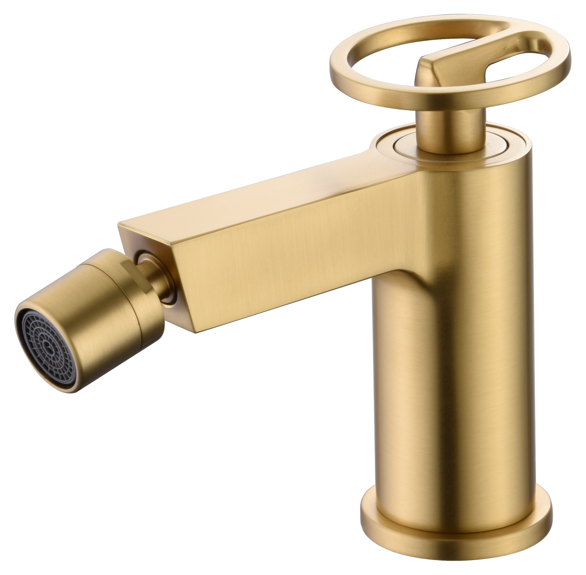 Olimpo Brushed Gold Bidet Mixer Single Handle, view 2
