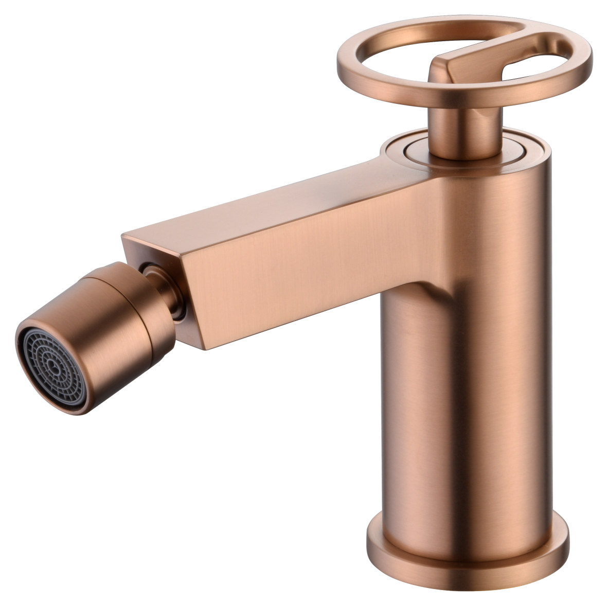 Olimpo Brushed Rose Gold Bidet Faucet Single Lever, view 2
