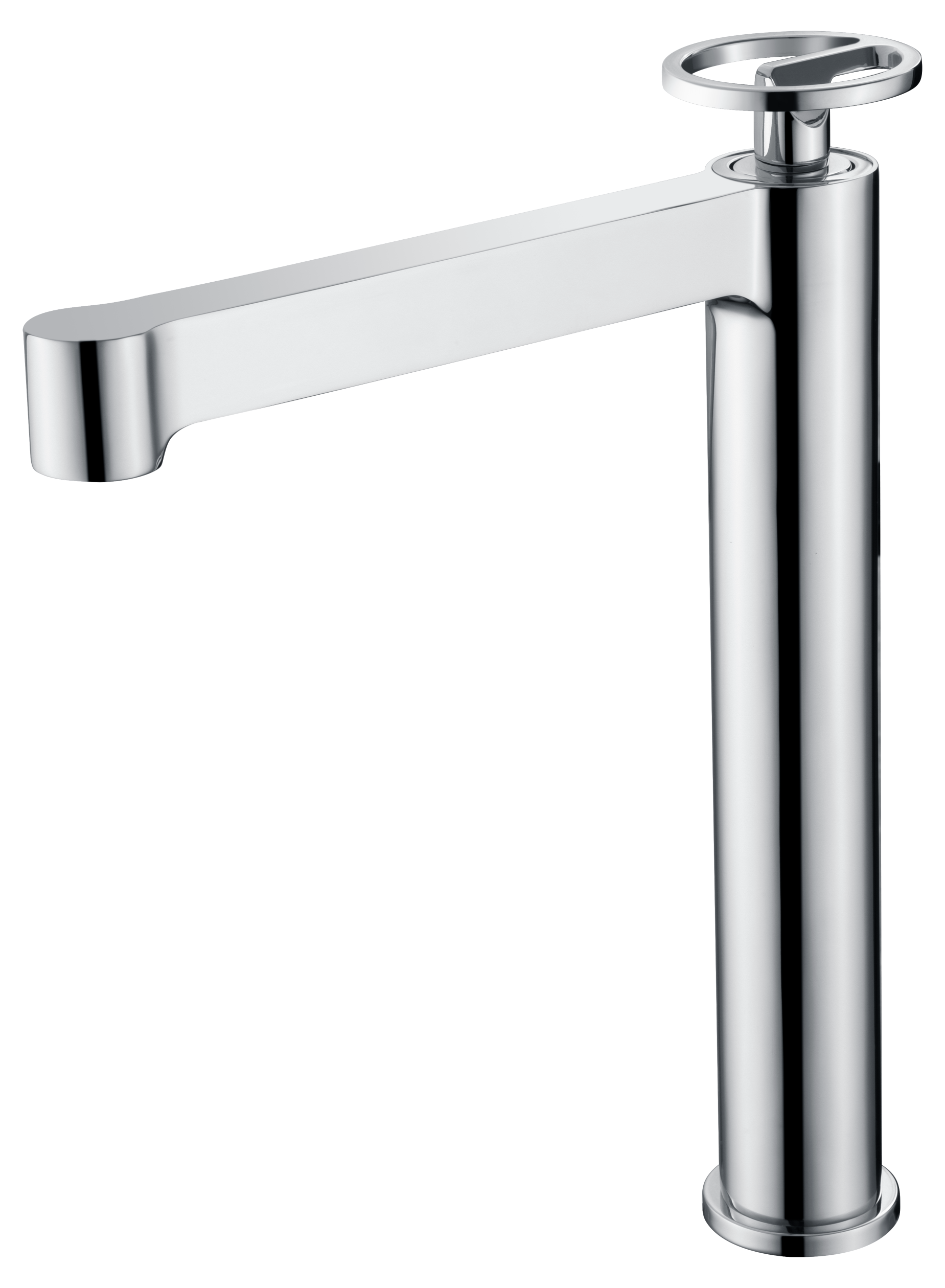Olimpo Tall Chrome Basin Mixer Single Lever Faucet, view 2