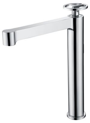 Olimpo Tall Chrome Basin Mixer Single Lever Faucet, view 2