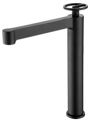 Matte Black Single Lever Basin Mixer Faucet, view 2